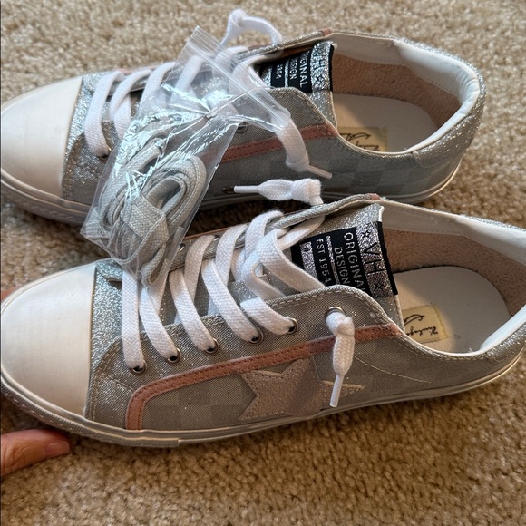 Vintage Havana silver desire sparkle glitter pink trim star shoe size 10 sneaker - Picture 5 of 8